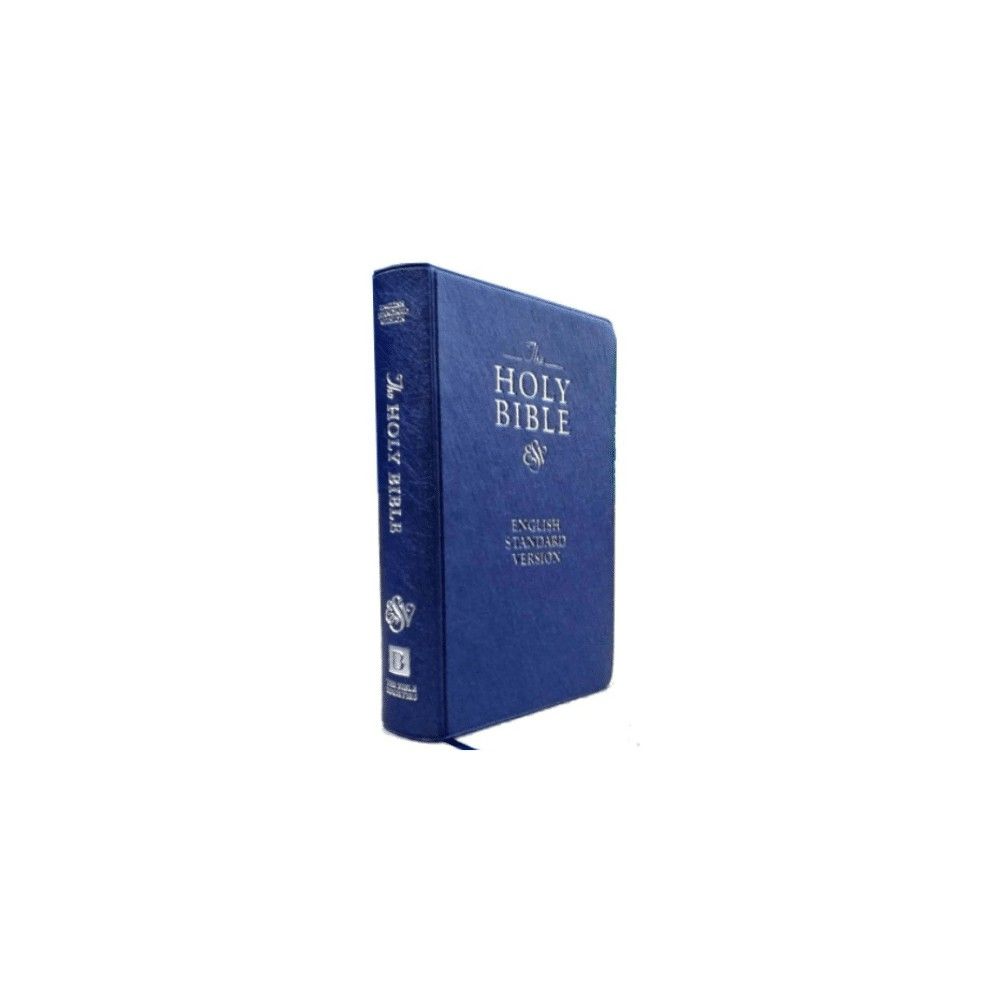 ESV Holy Bible Compact size Leather cover (Category: Religion Books) located in Manila. Submitted by tzevaot51 (Listing ID 1430293160, Image 1). Description: Holy Bible in English Standard Version. It has a blue cover with the words "Holy Bible" printed on the front and spine. It is a great item for anyone looking for a new Bible..