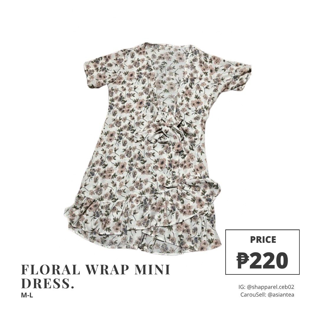 Floral Wrap Mini Dress M-L (Category: Dresses) located in Cebu City. Submitted by asiantea (Listing ID 1430251859, Image 1). Description: Cute fit Breathable, comfy to wear .