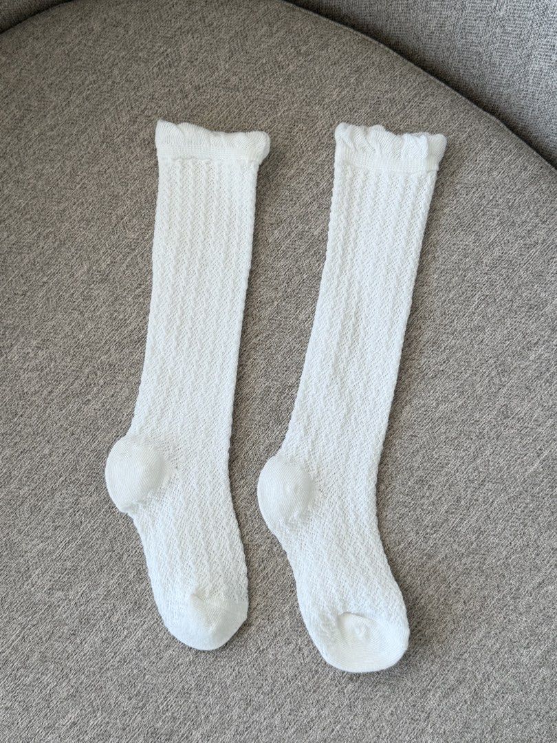 For Baby - White Knee High Socks (Category: Socks & Tights) located in Makati City. Submitted by preloveditems_8 (Listing ID 1430265791, Image 2). Description: .