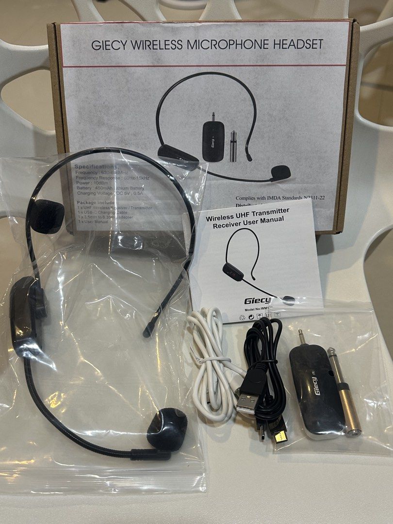 Giecy Wireless Microphone Headset