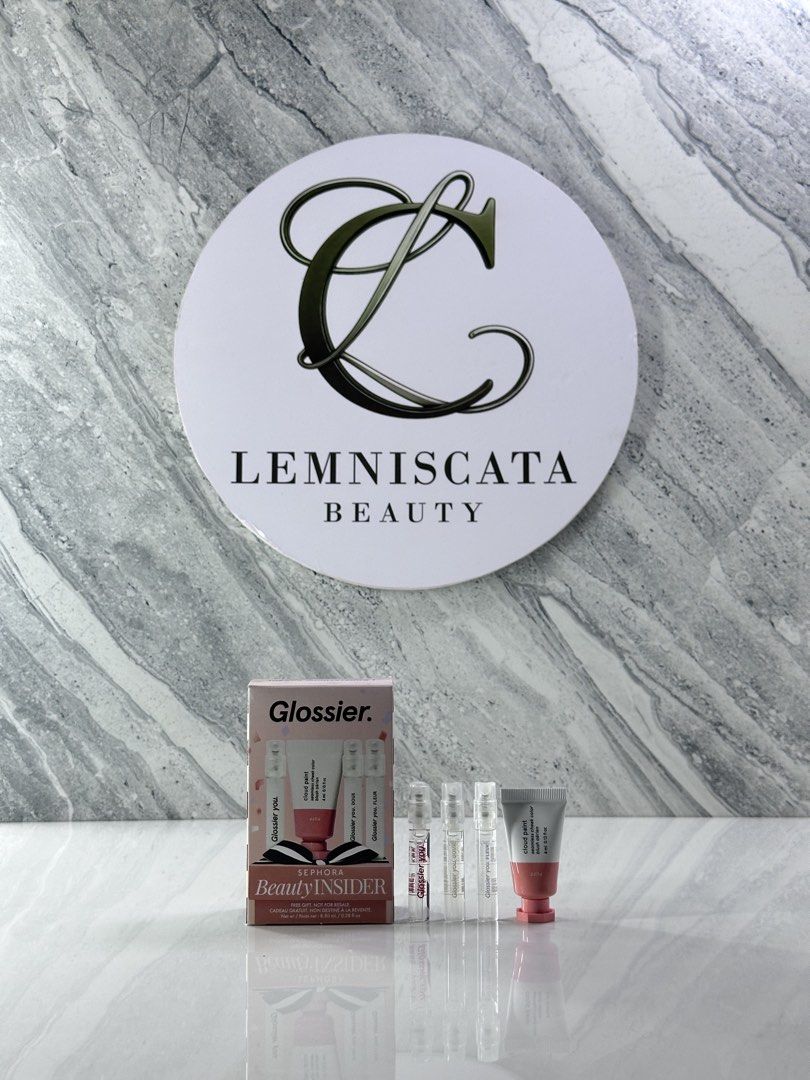 Sephora Glossier Celebrate You Set (Category: Makeup) located in Taguig. Submitted by lcbeauty_ (Listing ID 1430304841, Image 1). Description: Sephora and Glossier Celebrate You Set 🏷️₱750 Inclusions: • Glossier You Fragrance 1.5ml • Glossier You Doux Fragrance 1.5ml • Glossier You Fleur Fragrance 1.5ml • Glossier Cloud Paint Blush in Puff 4ml READING IS ESSENTIAL: * This is our new Carousell account — officially Lemniscata Beauty (@lemniscatabe