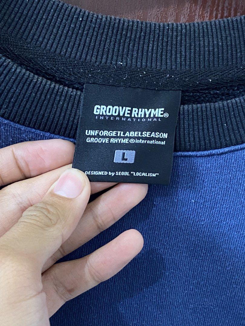 Groove Rhyme Sweater (Category: Tshirts & Polo Shirts ) located in Bacolod City. Submitted by PSGTHRIFTIES (Listing ID 1430246680, Image 3). Description: Very good condition Need wash only Size L to XL Dimensions:25x28.5 DM📩📩.