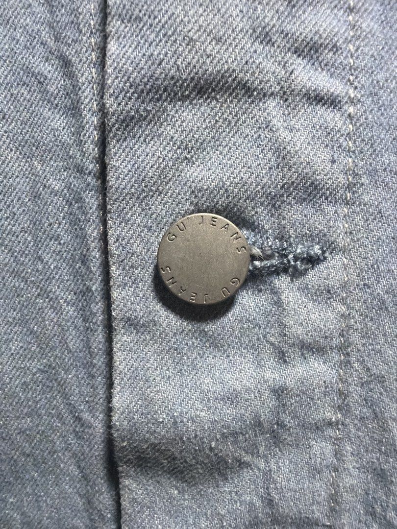 GU Jeans Denim Jacket (Category: Coats, Jackets and Outerwear) located in Makati City. Submitted by secondselection (Listing ID 1430248210, Image 3). Description: W 23in L 27.5in.