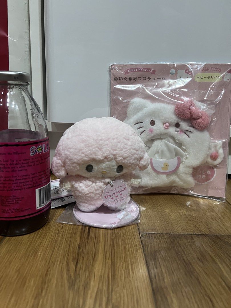 Hello Kitty My Sweet Piano Plush Set (Category: Plushies & Soft Toys) located in Pasay City. Submitted by janellerae (Listing ID 1430329762, Image 2). Description: Listing includes a My Sweet Piano plush toy and a Kitty baby design costume. The My Sweet Piano plush has a pink base and a tag. The Kitty costume is in a sealed package. Sealed and brand new. Price negotiable Buyer shoulders SF Payment through Gcash.