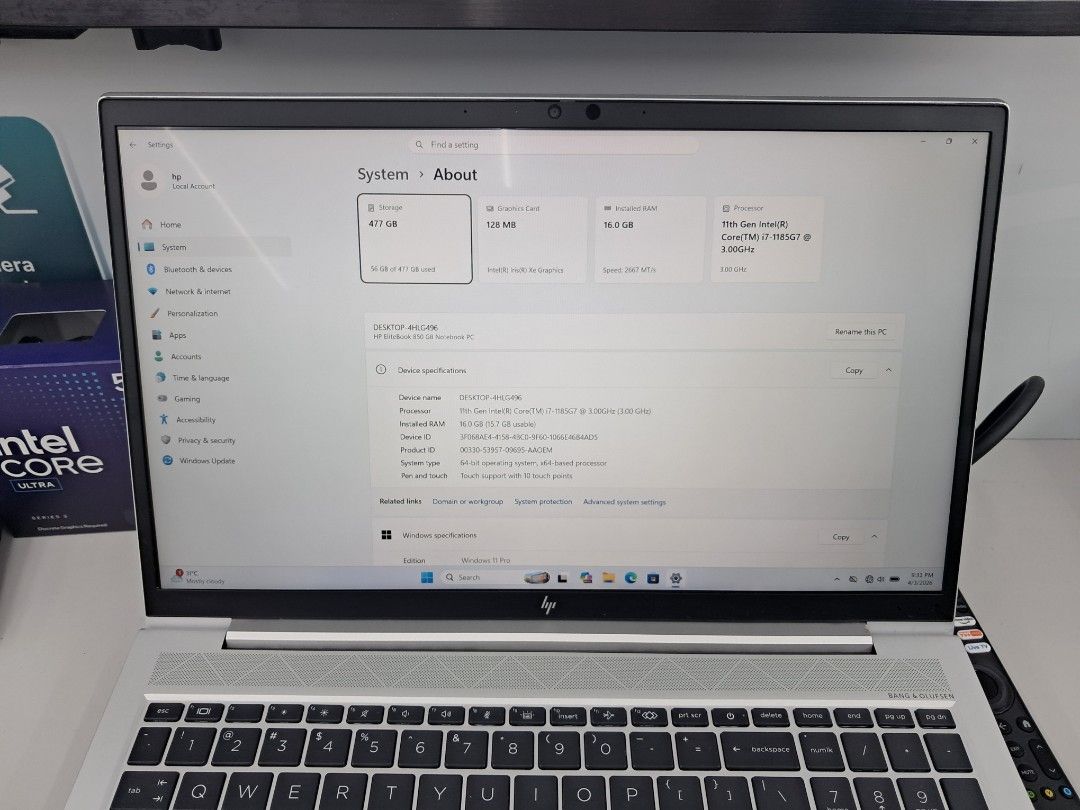 HP ELITEBOOK 15.4 DISPLAY ( TOUCH SCREEN )420608964192512002
