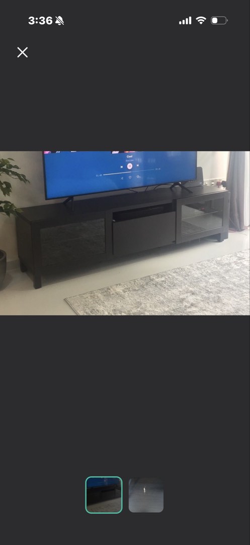 IKEA TV Console - Black, Furniture & Home Living, Furniture, TV ...