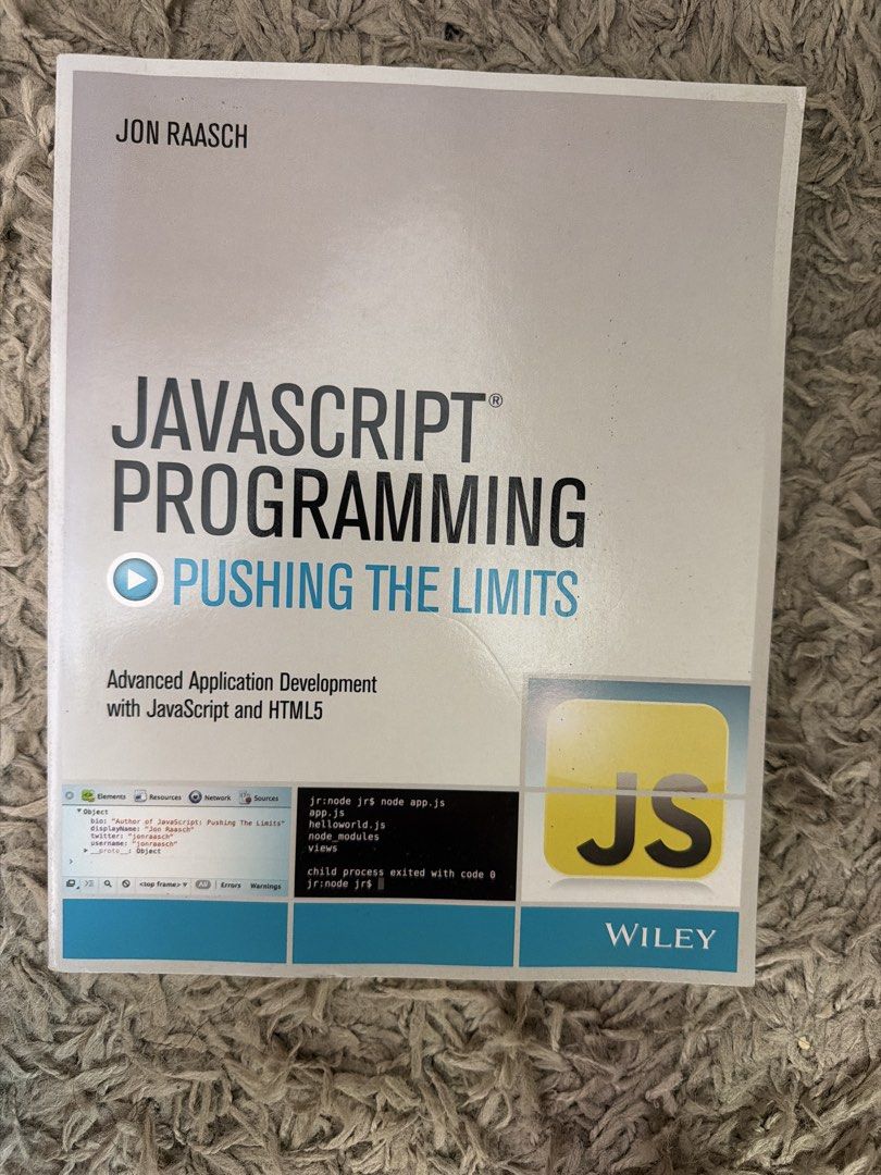 JavaScript Programming: Pushing the Limits (Category: Storybooks) located in Singapore. Submitted by waddlerzzz45 (Listing ID 1430283755, Image 1). Description: Enhance your JavaScript skills with "JavaScript Programming: Pushing the Limits" by Jon Raasch. Perfect for experienced developers..