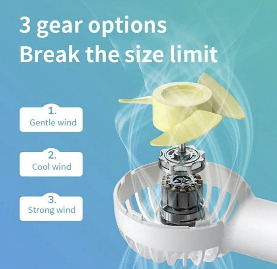 JisuLife Mini Pocket Fan - Portable & Rechargeable, Furniture & Home ...