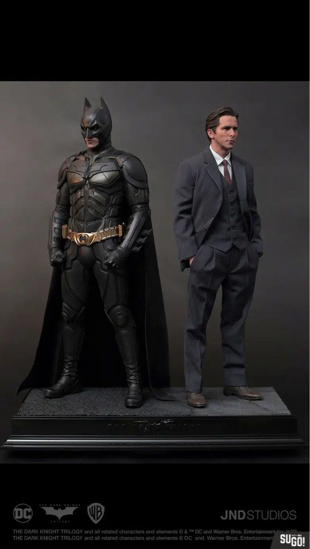 1/3 JND studios the dark knight duo bruce Wayne batman （分類：手辦雕像）位於 Hong Kong。 由 chestershk 提交（商品編號 1430325157，圖片 2）。簡介： 只開盒check件 連啡箱 由於體積比較大 只可以面交再送上gogovan。