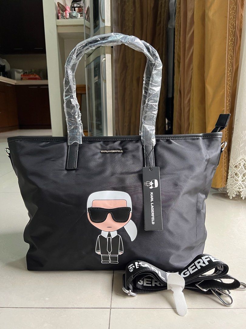Karl Lagerfeld Tote Bag with Shoulder Strap (Category: Tote Bags) located in Quezon City. Submitted by bagclosets (Listing ID 1430239105, Image 1). Description: Handle: 13cm Height: 27.5cm Width: 13cm Length: 39cm.