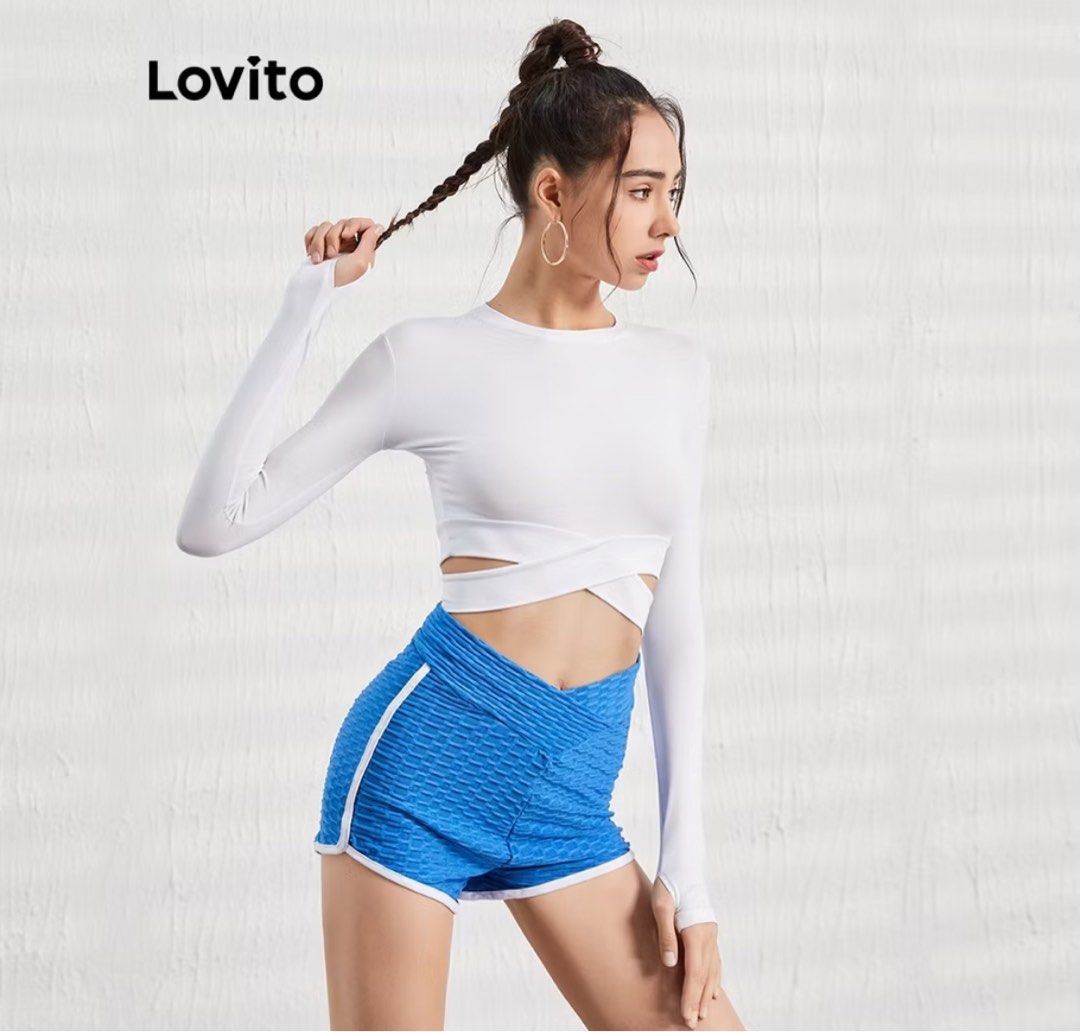 Lovito White Long Sleeve Crop Top (Category: Blouses) located in Makati City. Submitted by nikkiarchives (Listing ID 1430226392, Image 2). Description: Brand: Lovito Size on tag: XL Condition: Brand new still with tag RFS: Wardrobe reset.