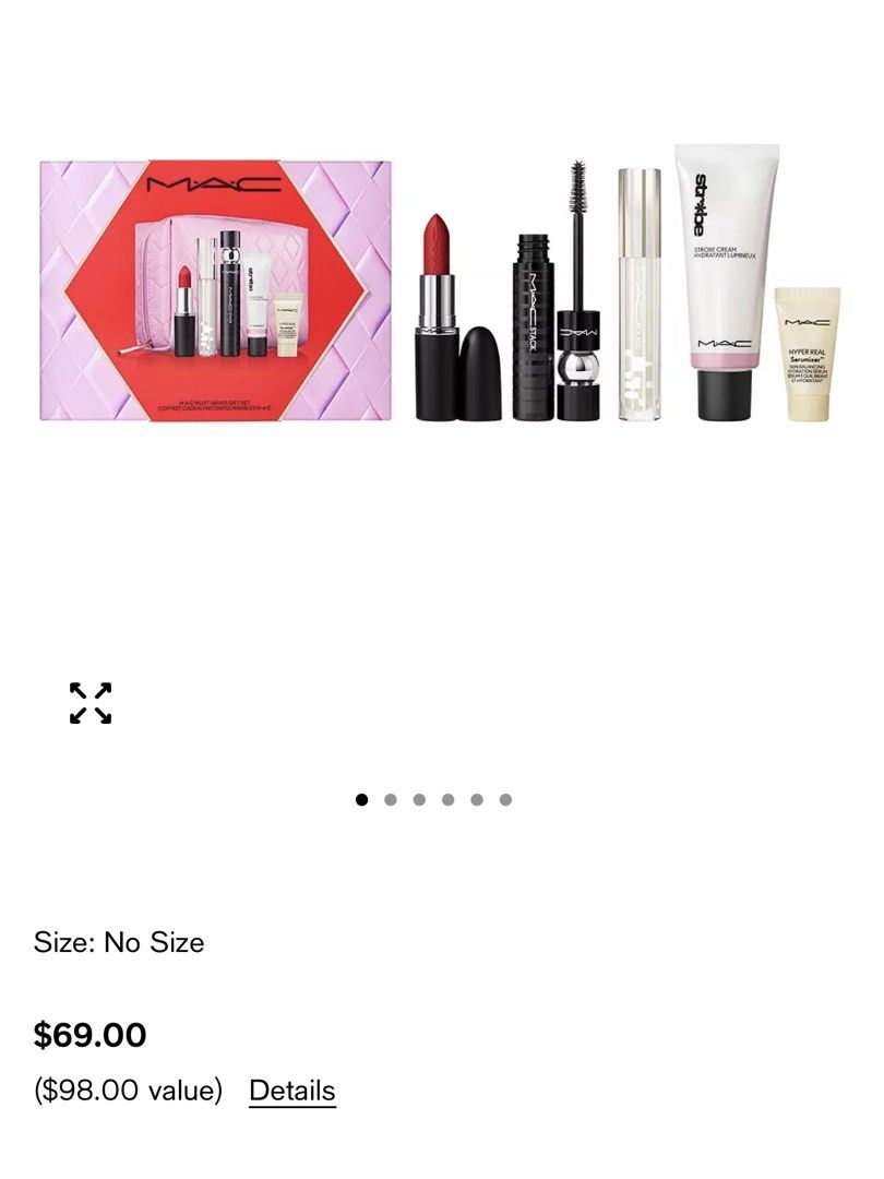 MAC Surreal Deal Kit — With Paper-bag (Category: Makeup) located in Taguig. Submitted by lcbeauty_ (Listing ID 1430222927, Image 3). Description: MAC Surreal Deal Kit — With Paper-bag 🏷️₱2,990 Inclusions: • Lipglass Air Non-Sticky Gloss 5ml • MACStack Mascara 12ml • Strobe Cream 15ml • Hyper Real Serumizer Skin Balancing Hydration Serum 5ml • Makeup Pouch • MAC Paper-bag READING IS ESSENTIAL: * This is our new Carousell account — officially Lemn