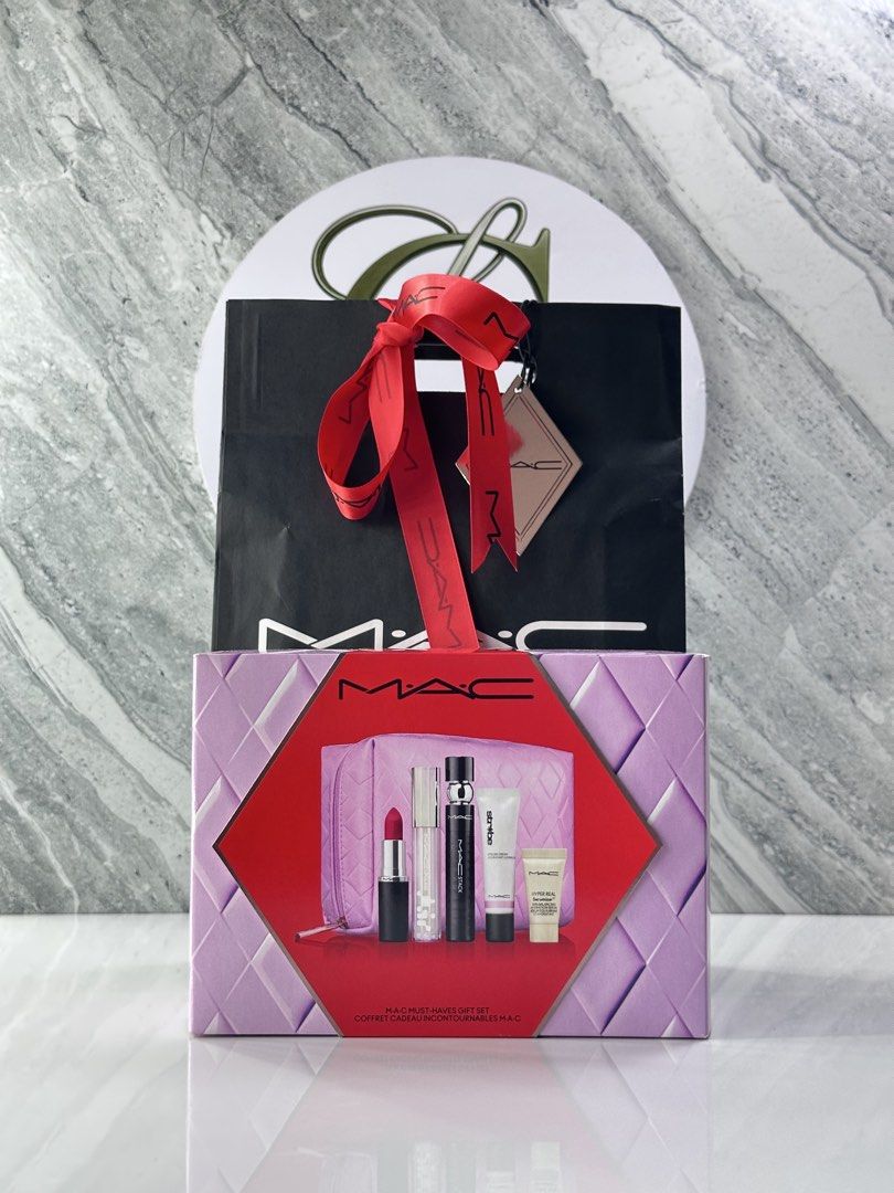 MAC Surreal Deal Kit — With Paper-bag (Category: Makeup) located in Taguig. Submitted by lcbeauty_ (Listing ID 1430222927, Image 1). Description: MAC Surreal Deal Kit — With Paper-bag 🏷️₱2,990 Inclusions: • Lipglass Air Non-Sticky Gloss 5ml • MACStack Mascara 12ml • Strobe Cream 15ml • Hyper Real Serumizer Skin Balancing Hydration Serum 5ml • Makeup Pouch • MAC Paper-bag READING IS ESSENTIAL: * This is our new Carousell account — officially Lemn