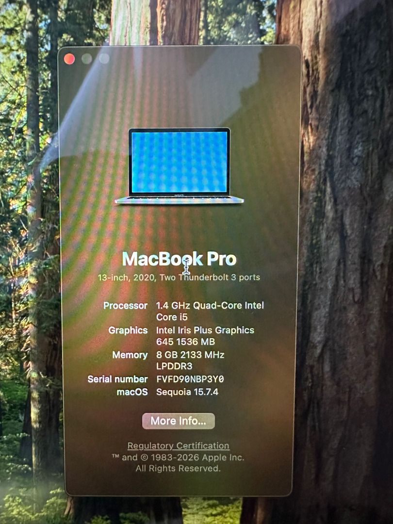 MacBook Pro 13 inch 2020 (8 GB - 512 SSD)420600143540408324