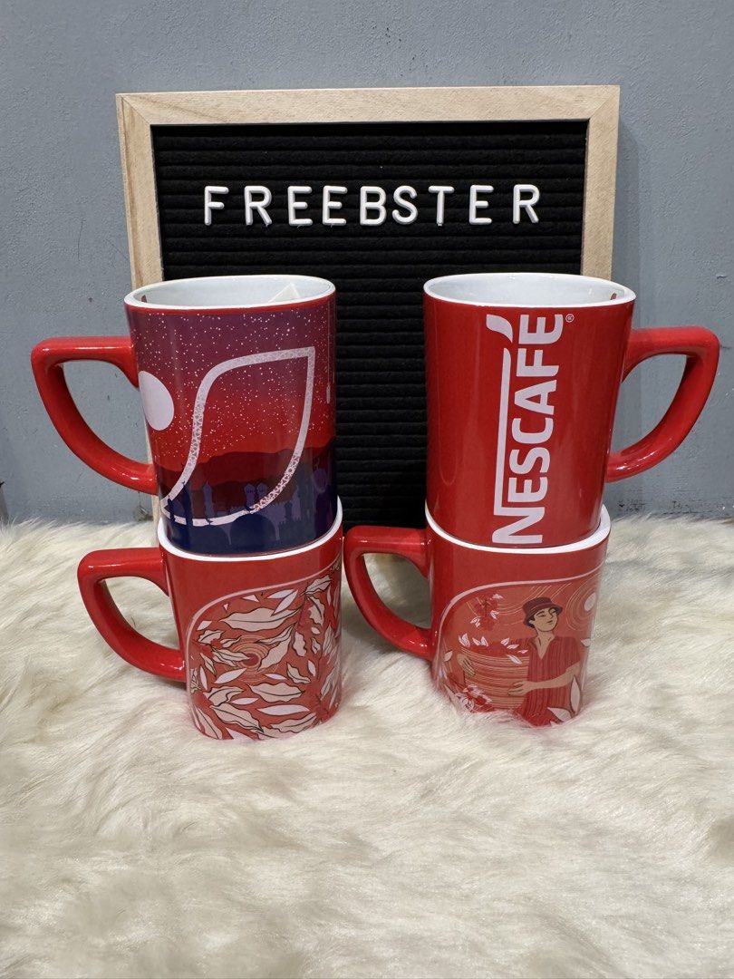Nescafe Red Mugs (Category: Coffee & Tea Tableware) located in Makati City. Submitted by freebster (Listing ID 1430294307, Image 1). Description: 250 each mug desig .
