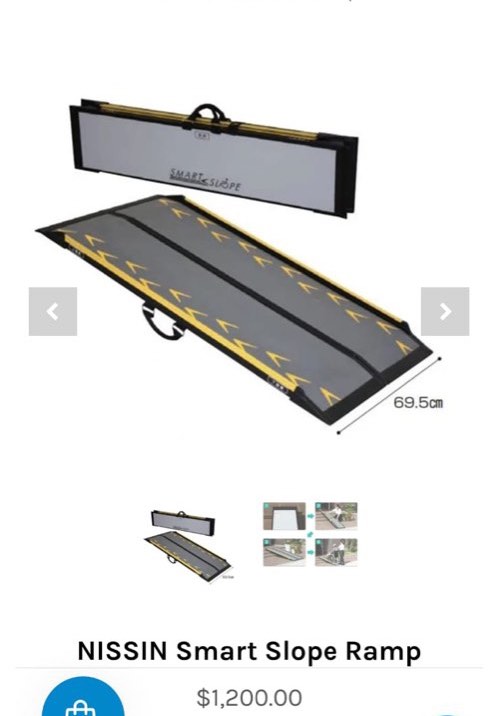 NISSIN 1.8m Smart Slope Ramp - Aluminium Suitcase Ramp, Health ...