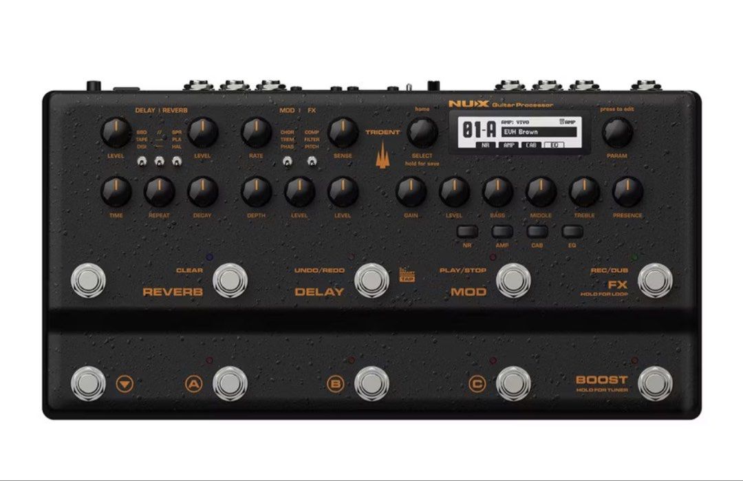 NUX Trident multi effect processor (Category: Musical Instruments) located in Kuala Lumpur. Submitted by mr__jai (Listing ID 1430364062, Image 1). Description: Let go because not use to this. Almost new and kept nicely..