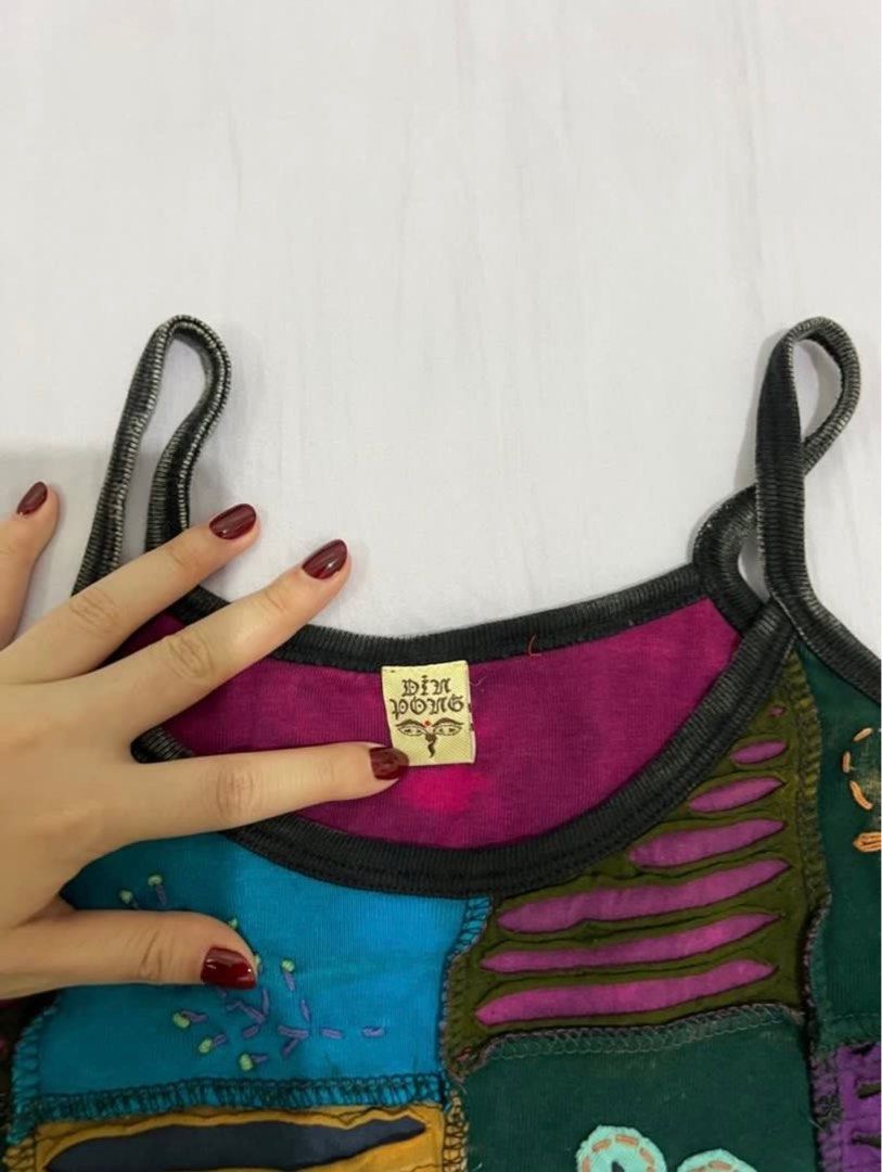 Patchwork Tank Top (Category: Sleeveless) located in Singapore. Submitted by hobooz (Listing ID 1430282313, Image 2). Description: Fits UK 4-8 Never worn before From BKK morning market 100% Unique (only one pc for this design).