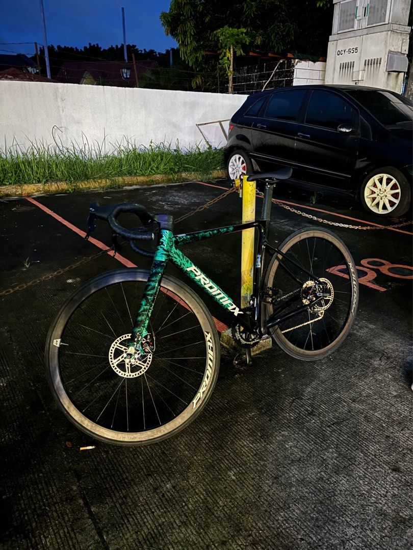 Promax Road Bike (Category: Bicycles) located in Quezon City. Submitted by reymartdriz_yt (Listing ID 1430388267, Image 2). Description: Negotiable P15,000 Nabili ko sya 18,999 Freebies - helmet Rnox - stand - shades Location: Novaliches Zabarte .