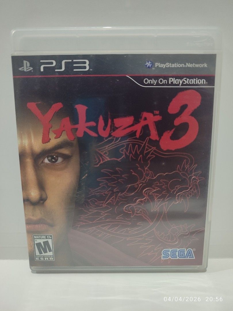 PS3 - Yakuza 3 (PRELOVED) "R1" (Category: PlayStation) located in Mendez-Nunez. Submitted by sf2_gameshop (Listing ID 1430234092, Image 1). Description: PLEASE READ CONDITION: a pre-loved item. Installed and tested working. It comes with a game manual and insert. The game was designed in Japanese voice, other than that, everything is English. Voucher code is untested if still valid. GENRE: Action-adventure, beat 'em up MODE: 1 player REGION: 1 - 