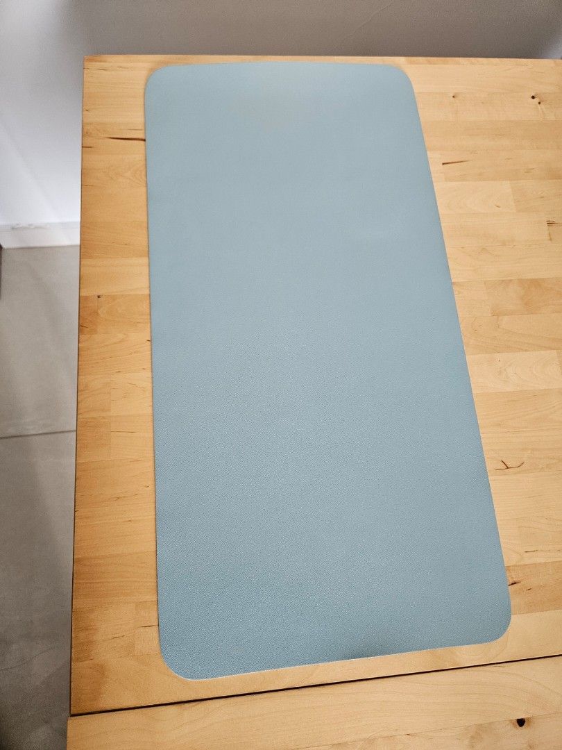 Reversible Grey / Blue Desk Mat - Leather Mouse Pad446437491275868162