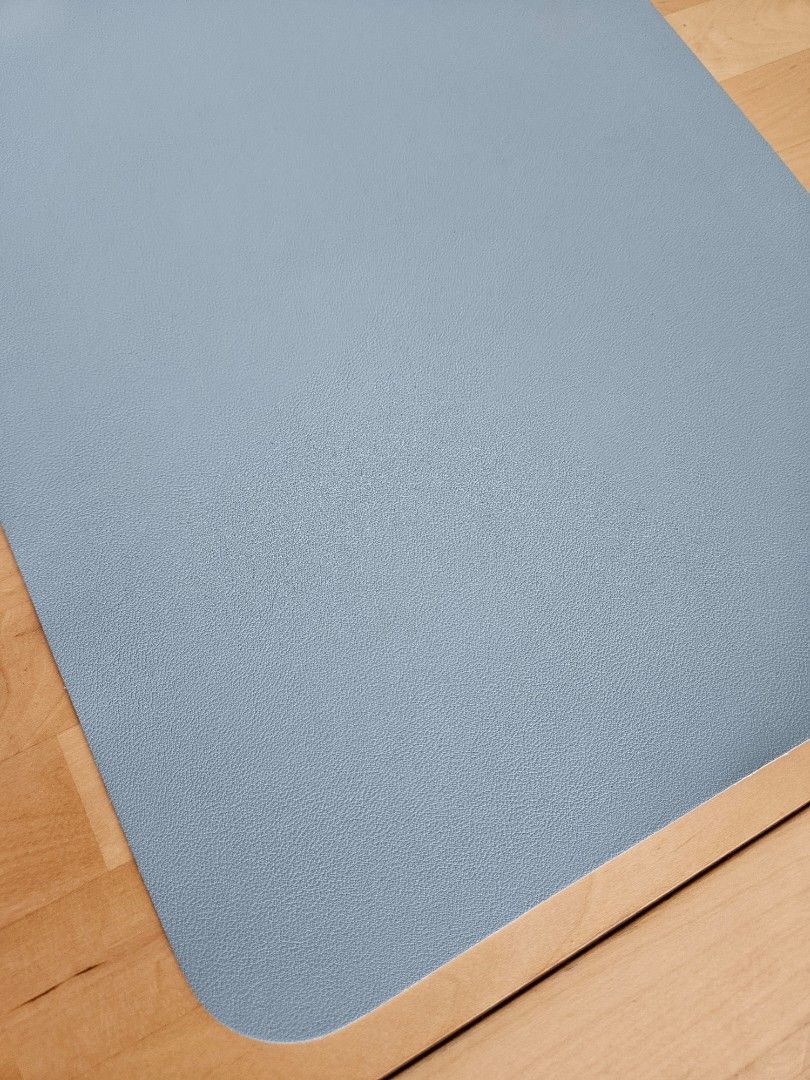 Reversible Grey / Blue Desk Mat - Leather Mouse Pad446437491275868164