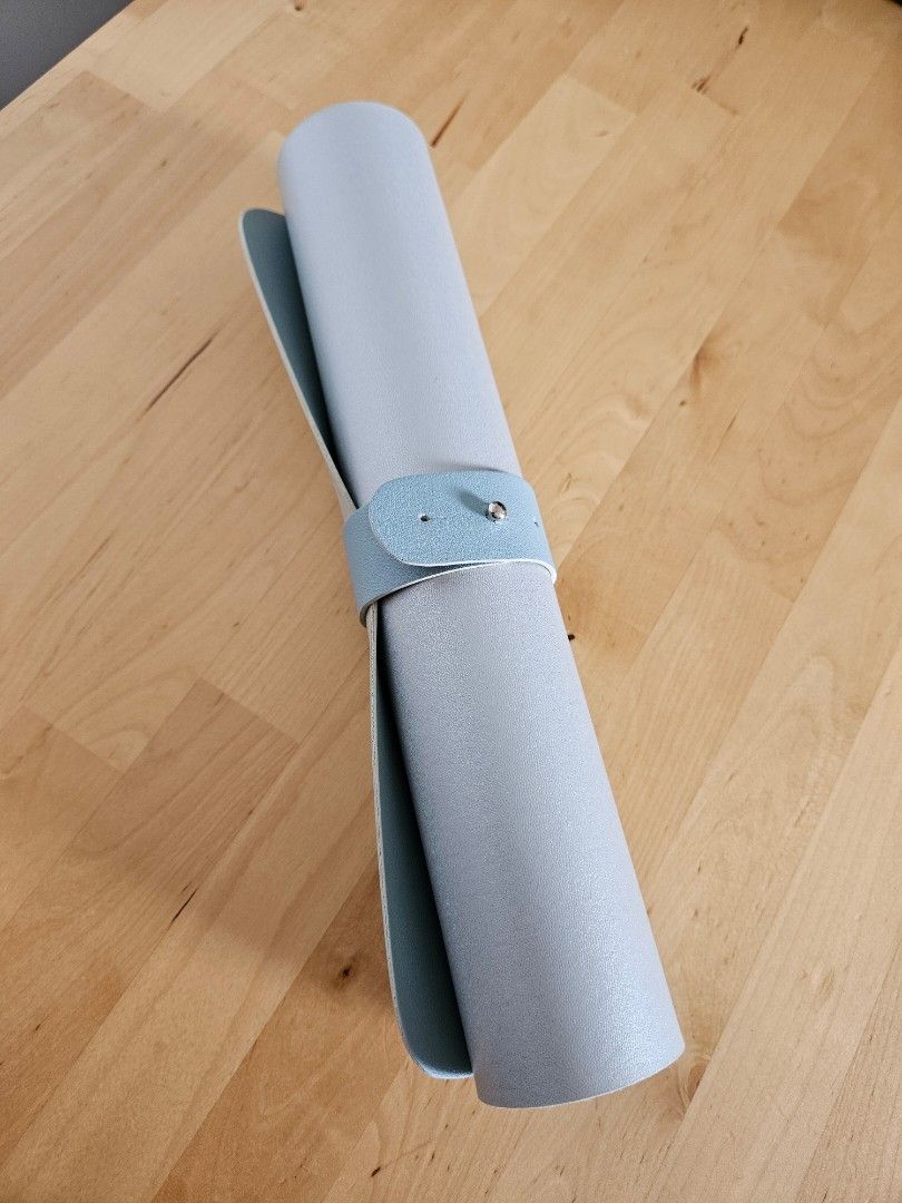 Reversible Grey / Blue Desk Mat - Leather Mouse Pad446437491275868165