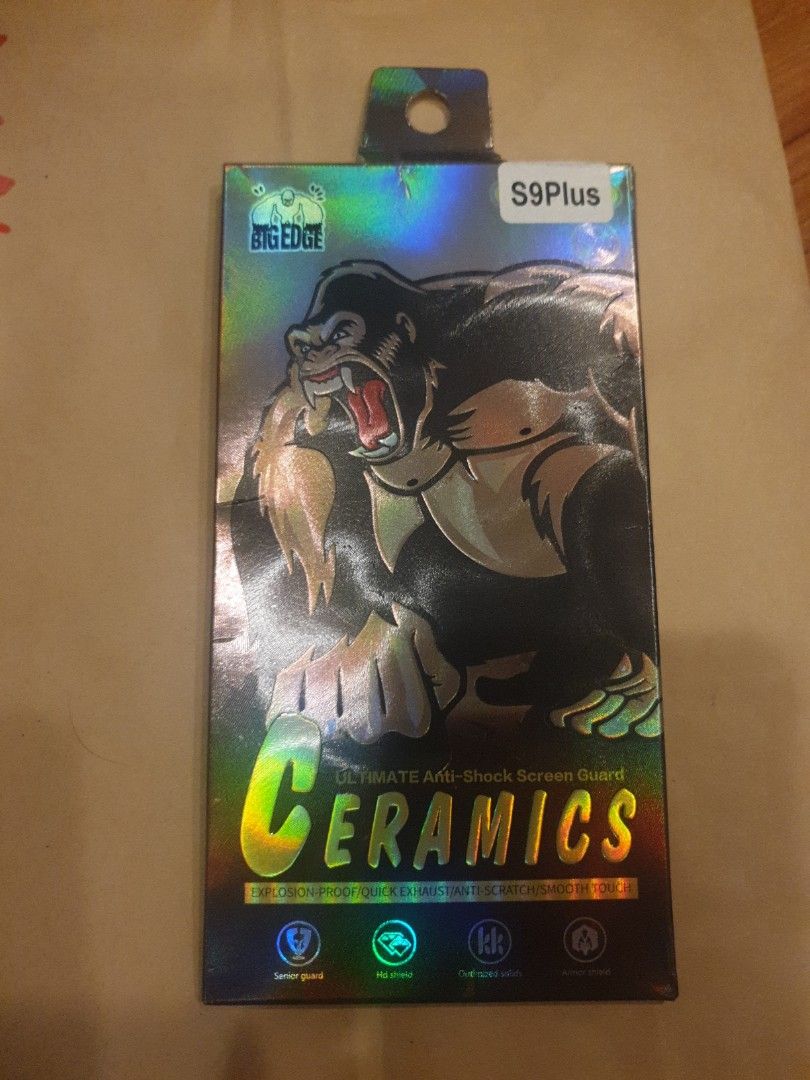 S9 Plus Screen Protector (Category: Other Mobile & Gadget Accessories) located in Quezon City. Submitted by aredattic (Listing ID 1430320164, Image 1). Description: Ceramics screen protector for Samsung S9 Plus. Opened box just to check content but unused RFS: wrong purchase.