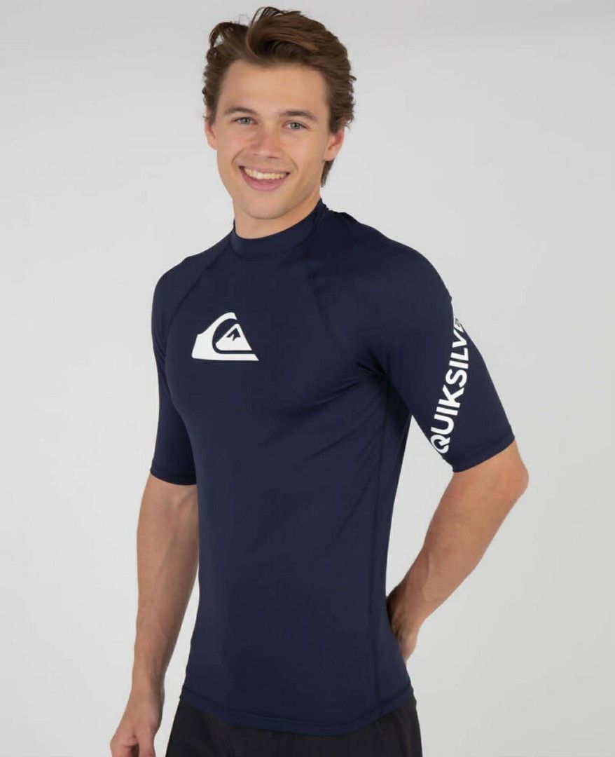 (S) QUICKSILVER All Time Short Sleeves Rashguard / Swim Top (Category: Swim Top & Rash Guards) located in Cainta. Submitted by sunnyfloshop (Listing ID 1430294082, Image 2). Description: 🍃Small (width: 16.5" x 25") 🍃UPF +50.