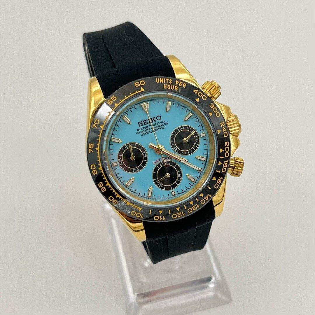 Seiko mod Daytona Style Chronograph Watch, Women's Fashion, Watches ...