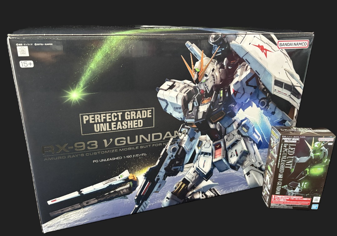 [Set] Bandai Perfect Grade (PG) Unleashed - RX-93 Nu Gundam PLUS LED ...