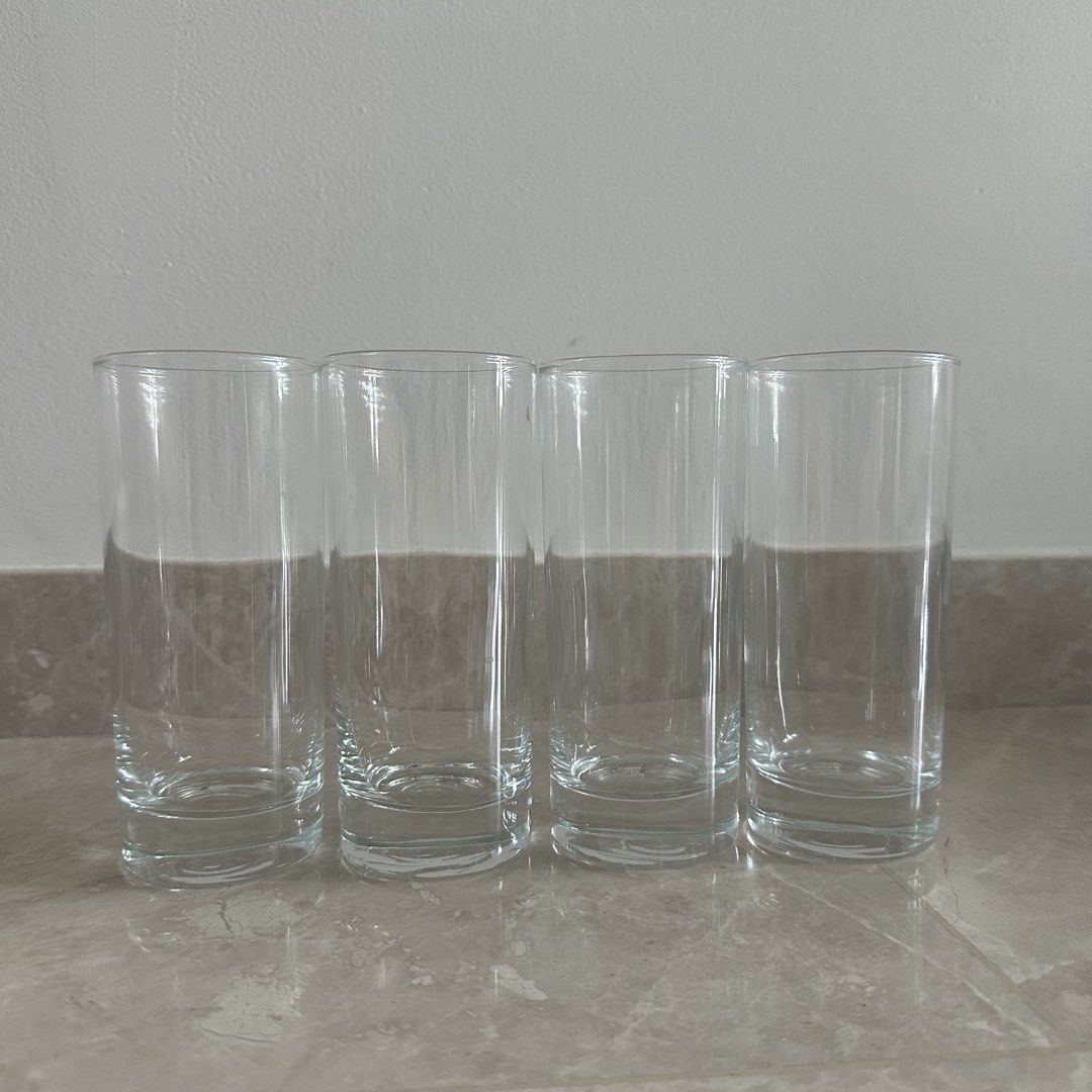 Set of 4 Tall Drinking Glasses