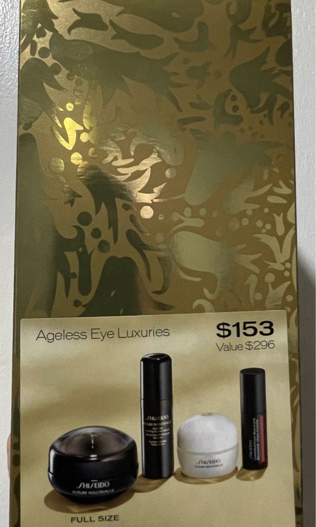 Shiseido Future Solution LX Ageless Eye Luxuries Set (Category: Face Care) located in Quezon City. Submitted by crystalmixeditems (Listing ID 1430308913, Image 3). Description: Wala na yung color white. You can make an offer sa price :) .
