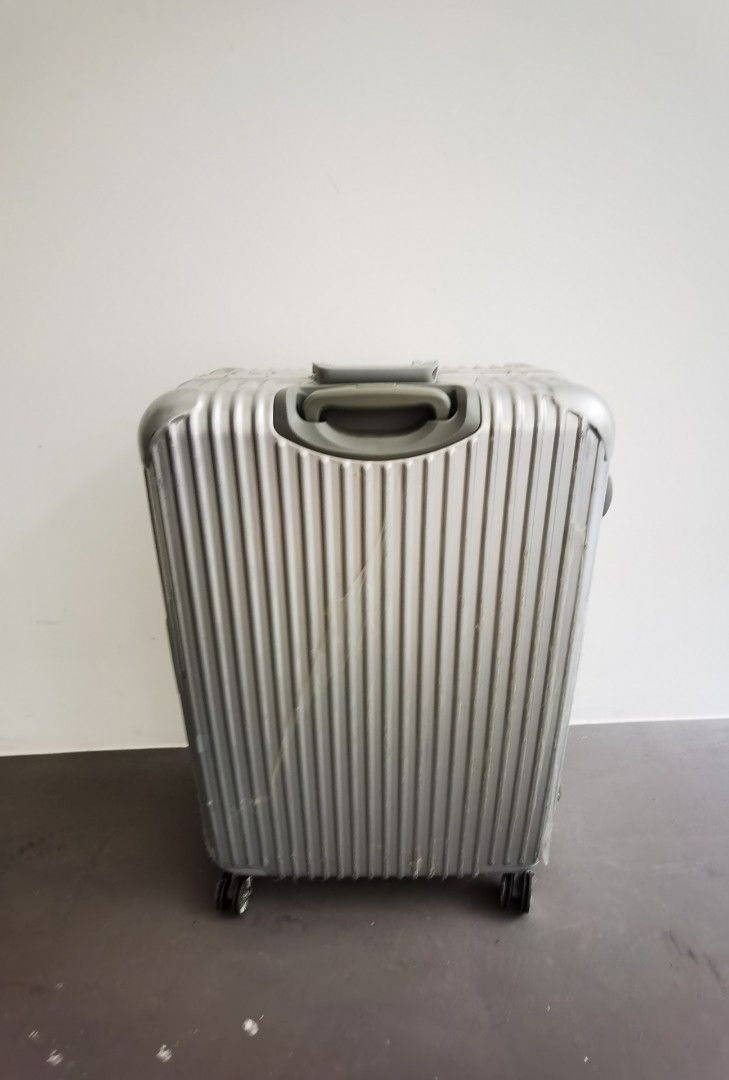 28 inch Silver Suitcase with Stickers, Hobbies & Toys, Travel, Luggage ...