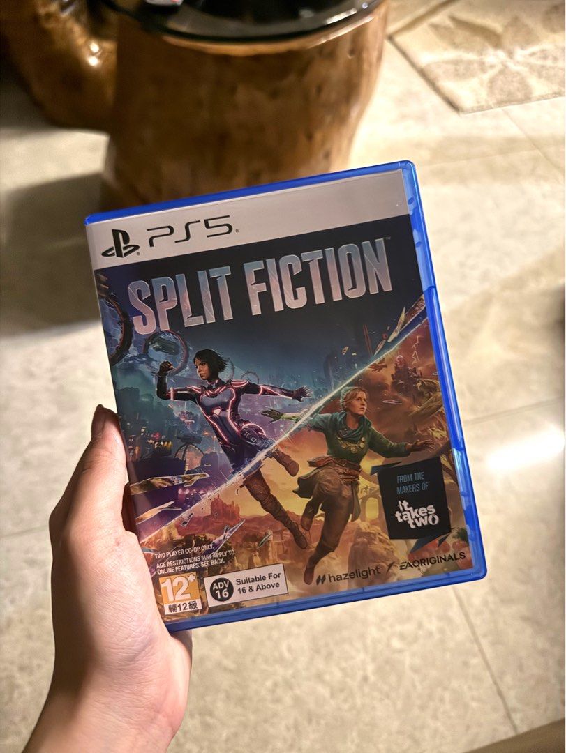 Split Fiction Play Station 5 PS5 Game (Category: PlayStation) located in Taguig. Submitted by koolkatscloset (Listing ID 1430312835, Image 1). Description: Recently bought this in Data Blitz for Php 2,650. Just finished the game once! Such a fun game to play for co-op (also playable cross-platform!).