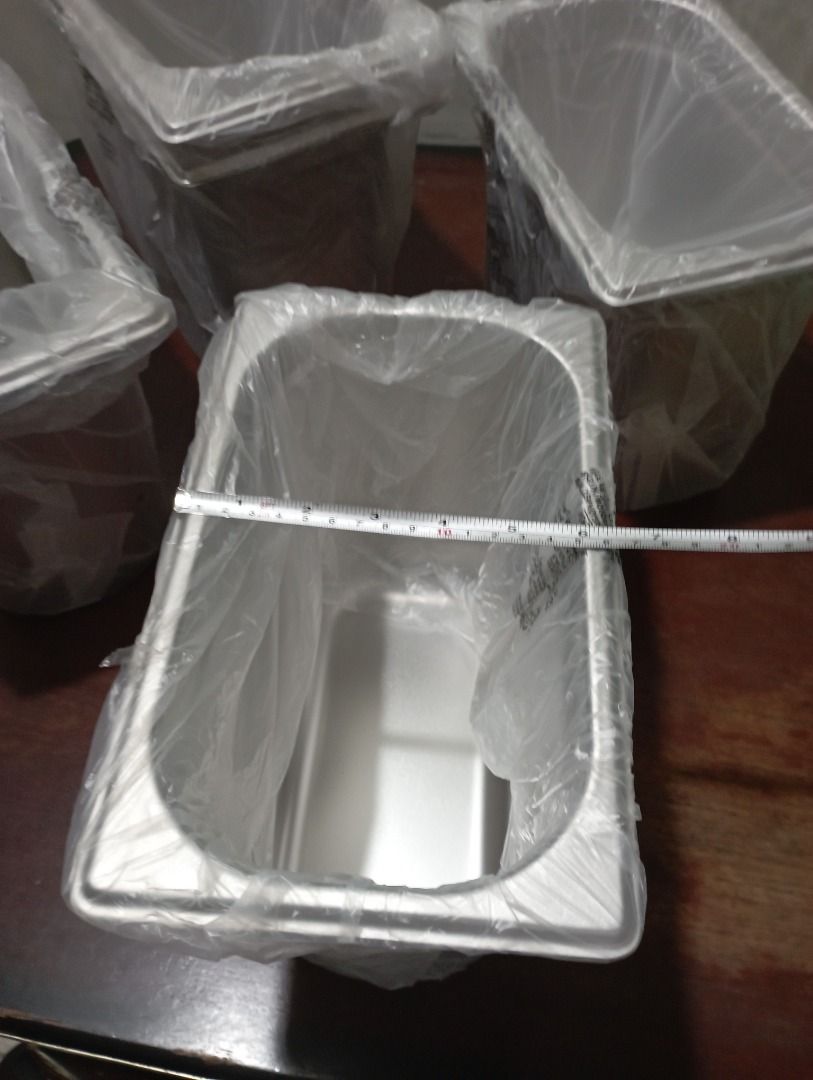 Stainless Steel Deep Food Pan (Category: Food Organization & Storage) located in Quezon City. Submitted by awiet181020 (Listing ID 1430371569, Image 3). Description: Rectangular Deep Food Pan Ideal for catering / canteen or carinderia business For holding dishes, salad toppings and side dishes Dimension: 10.5" L x 6.5" W x 8" H (inches) 11 pieces available P 300 each, SF on buyer..