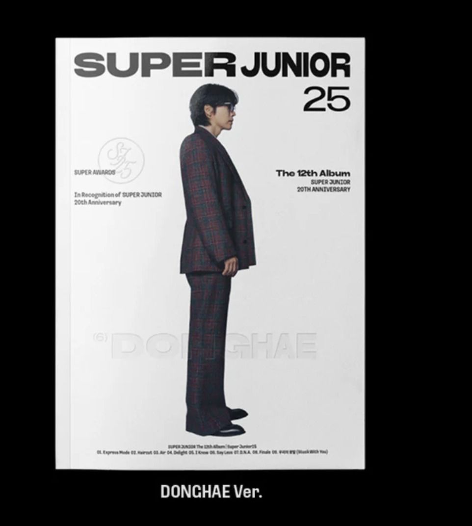Super Junior 25 Album Photobook - Donghae Version (Category: CDs & DVDs) located in Manila. Submitted by sommia (Listing ID 1430256744, Image 1). Description: Available Members: Leeteuk, Shindong, Yesung, Donghae, Ryeowook Price: P500 each Shipping to be shouldered by buyer Albums are unsealed, with free random photocard from FANME..