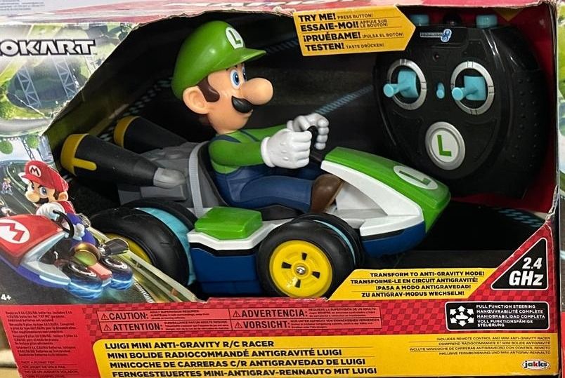 SUPER MARIO KART LUIGI NINTENDO ANTI-GRAVITY RC RACER REMOTE CONTROL ...