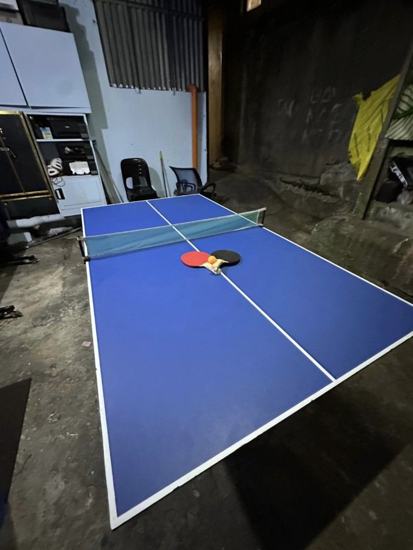 Table Tennis Table with Paddles and Balls (Table Top Junior Size) (Category: Racket and Ball Sports) located in Imus. Submitted by dracox_21 (Listing ID 1430218377, Image 1). Description: Junior size = 75% No Legs included. Table top only with net, ball and racket2499.