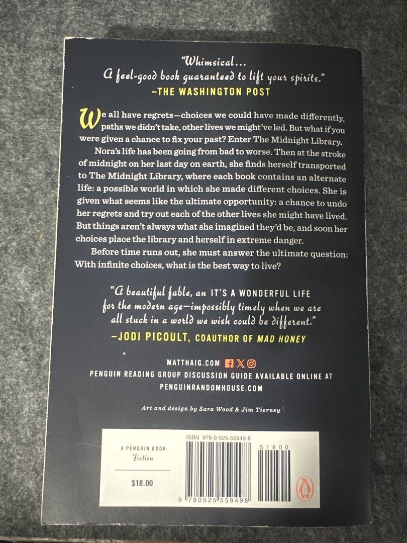 The Midnight Library by Matt Haig (Category: Storybooks) located in Dasmarinas. Submitted by ras_cav (Listing ID 1430266922, Image 2). Description: Bought at blue app fully booked official store .