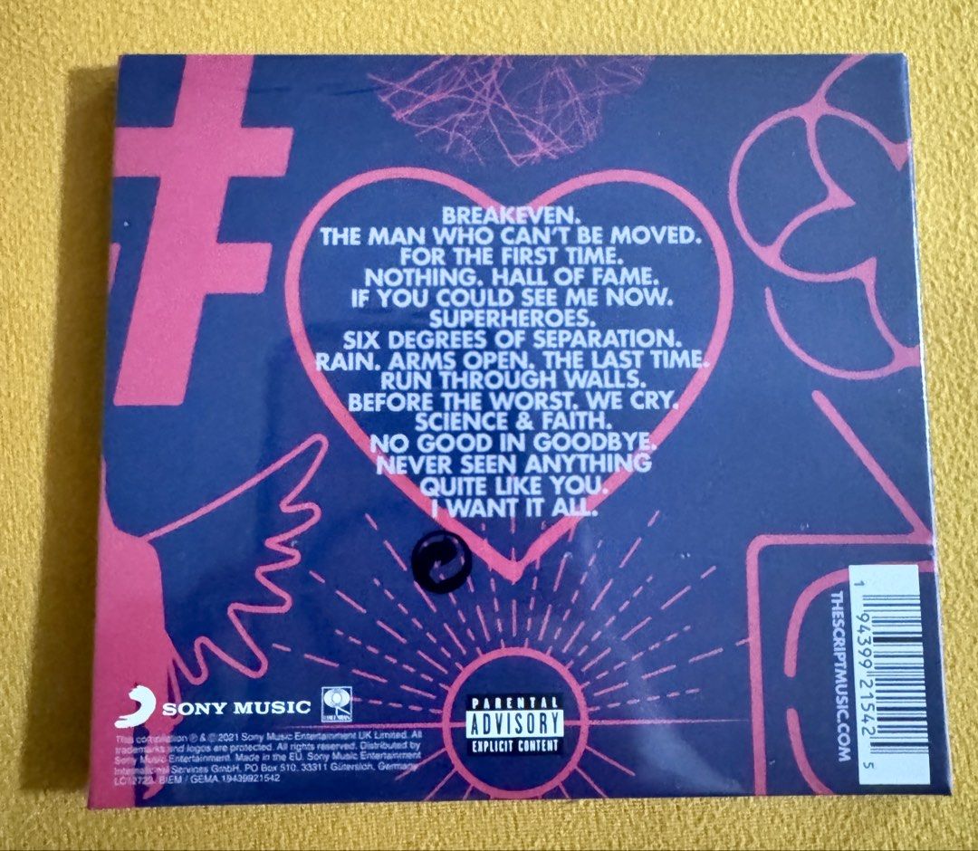 The Script - Tales From The Script: Greatest Hits CD (Category: CDs & DVDs) located in Pasig City. Submitted by proteinboy6 (Listing ID 1430308290, Image 2). Description: 🔥 TALES FROM THE SCRIPT – GREATEST HITS 🔥 All the anthems that made The Script a global sensation, packed into one incredible collection. 🎧 Featuring: • Hall of Fame • The Man Who Can’t Be Moved • Breakeven • For the First Time • Superheroes • Rain • Nothing …and more fan fav