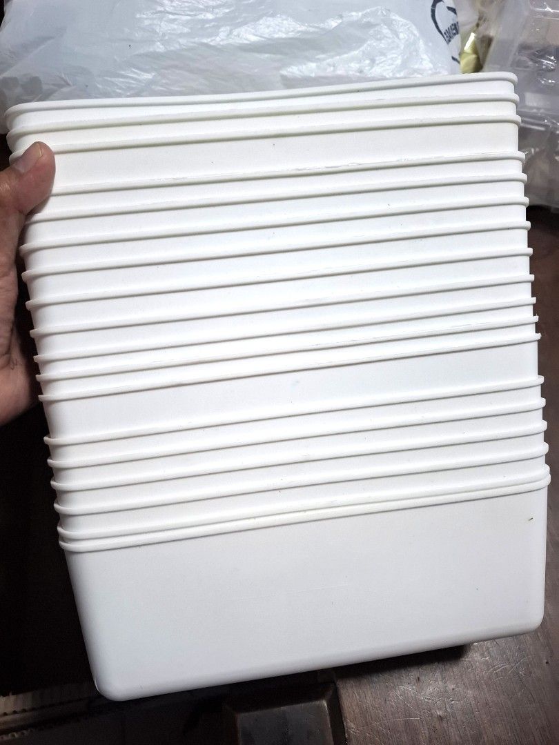 Thick Stackable Storage box - sold each (Category: Storage Boxes & Baskets) located in Quezon City. Submitted by an.marie (Listing ID 1430219117, Image 3). Description: Stackable storage boxes. Great for organizing. Features handles for easy carrying..