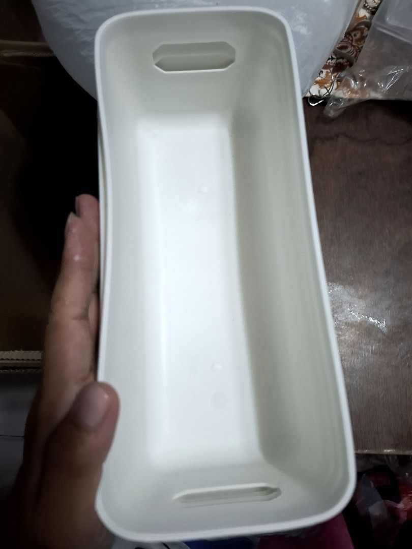 Thick Stackable Storage box - sold each (Category: Storage Boxes & Baskets) located in Quezon City. Submitted by an.marie (Listing ID 1430219117, Image 1). Description: Stackable storage boxes. Great for organizing. Features handles for easy carrying..