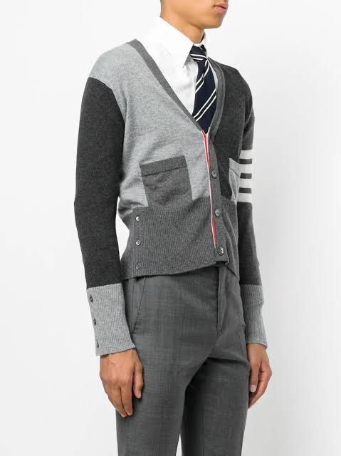 Thom Browne Fun-Mix Merino Cardigan (Category: Luxury Apparel) located in Quezon City. Submitted by dropdeadprices (Listing ID 1430256211, Image 2). Description: Thrifted. Please manage expectations Needs washing.