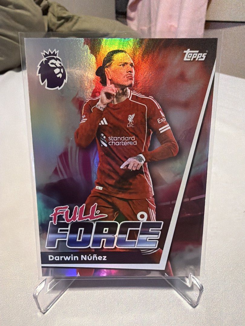 Topps Premier League Full Force Darwin Nunez Card, Hobbies & Toys, Toys ...