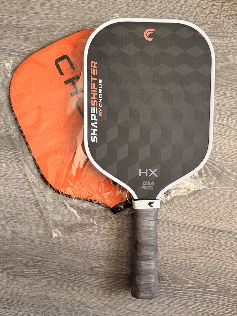 Used Chorus ShapeShifter HX Pickleball Paddle 16mm (Category: Racket and Ball Sports) located in Mandaluyong City. Submitted by emes9 (Listing ID 1430241833, Image 1). Description: Used Chorus ShapeShifter HX Pickleball Paddle 16mm. Hybrid shape 3d carbon weave. Thermoformed. High spin, high control all court paddle. Excellent condition no issues.
