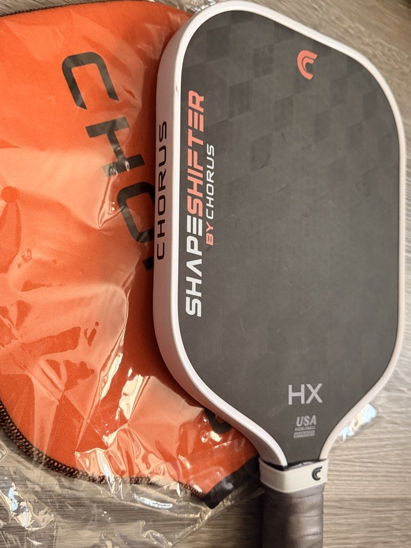 Used Chorus ShapeShifter HX Pickleball Paddle 16mm (Category: Racket and Ball Sports) located in Mandaluyong City. Submitted by emes9 (Listing ID 1430241833, Image 3). Description: Used Chorus ShapeShifter HX Pickleball Paddle 16mm. Hybrid shape 3d carbon weave. Thermoformed. High spin, high control all court paddle. Excellent condition no issues.
