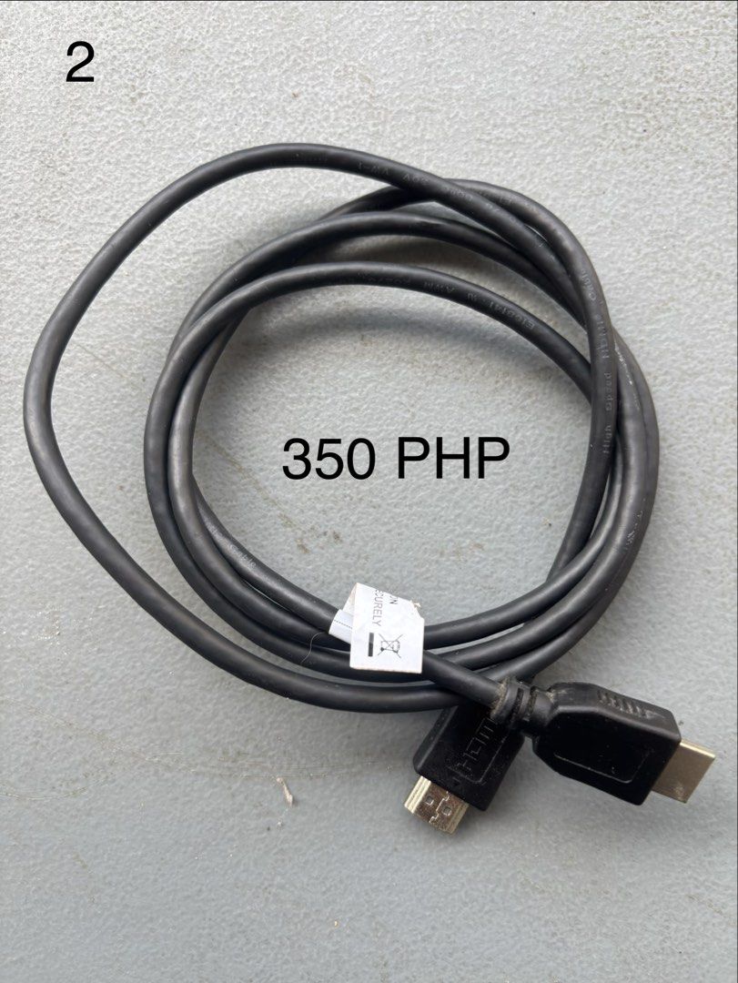 VGA to HDMI Cable (Category: Cables & Adaptors) located in Calamba. Submitted by zujgaragesale (Listing ID 1430257805, Image 2). Description: (1) VGA,HDMI, with Video Capture Cable (2) HDMI Cable (3) VGA to HDMI Cable (4) HDMI Cable (5) HDMI to Type - C ✅No issue ✅All function 🇵🇭 Calamba City, Laguna.
