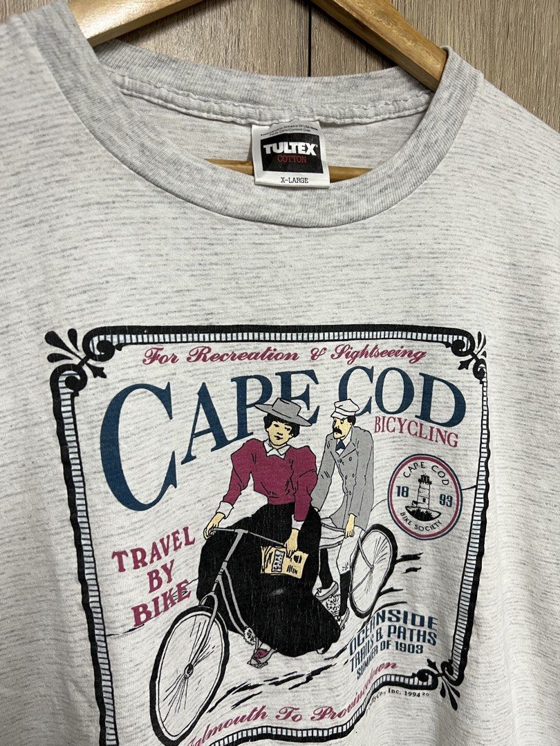 Vintage Cape Cod Bicycling Tee (Category: Tshirts & Polo Shirts ) located in Pateros City. Submitted by basboi (Listing ID 1430333996, Image 2). Description: Cape Cod Bicycling Size: XL (22.5W 26.5-27L) Tultex tag.