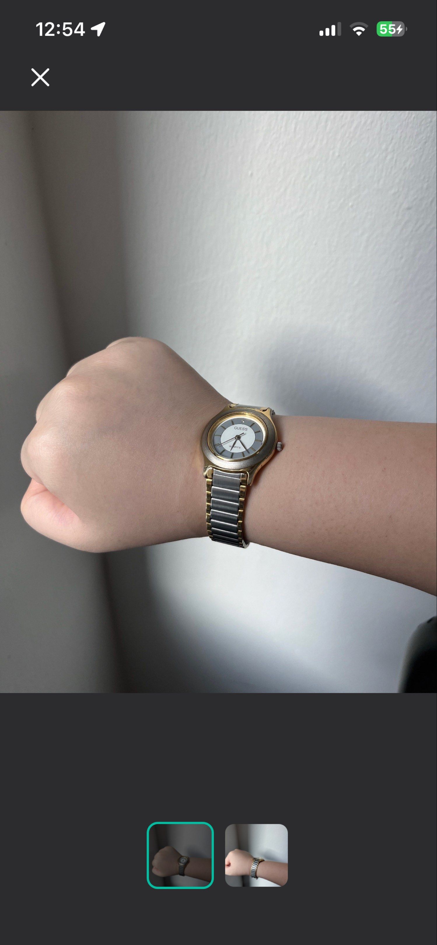 Vintage Guess Gold and Silver Watch (Category: Men's Watches) located in Manila. Submitted by issastore (Listing ID 1430252971, Image 1). Description: Authentic Guess stainless steel quartz watch Fully functional .